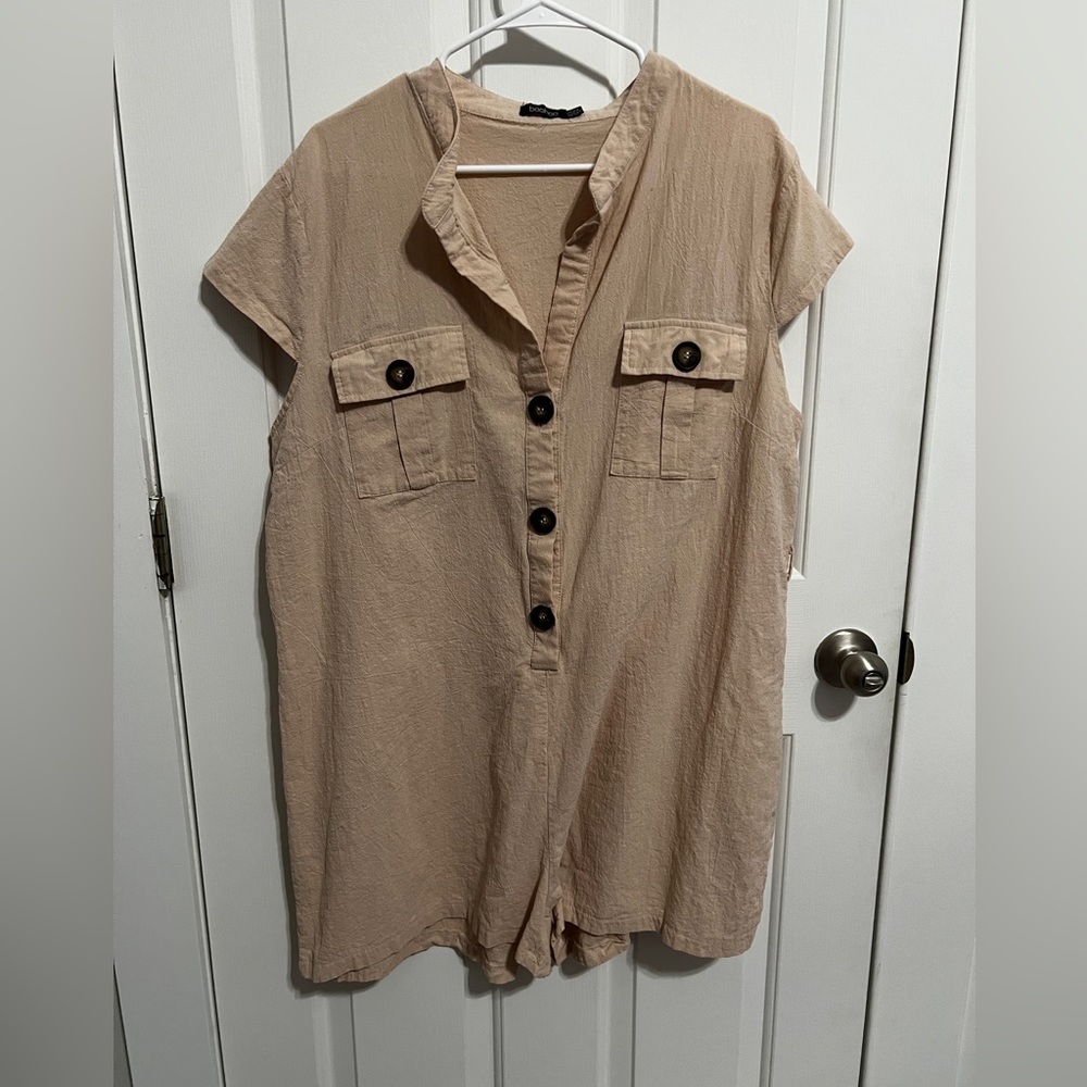 Boohoo Button Romper